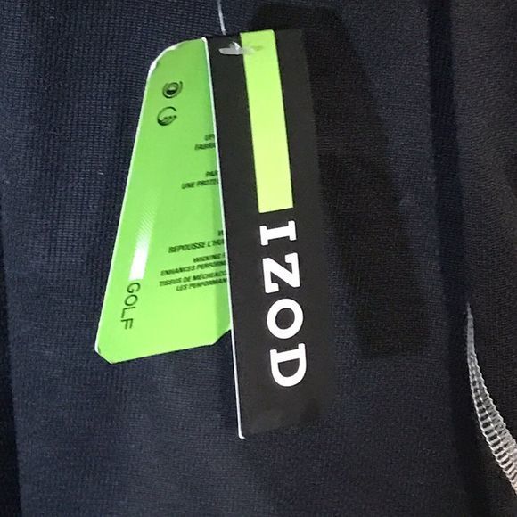 New IZOD Golf1 Quarter Zip Mock Neck Mens Size  XL Black Long Sleeve Sun Control - Picture 8 of 12